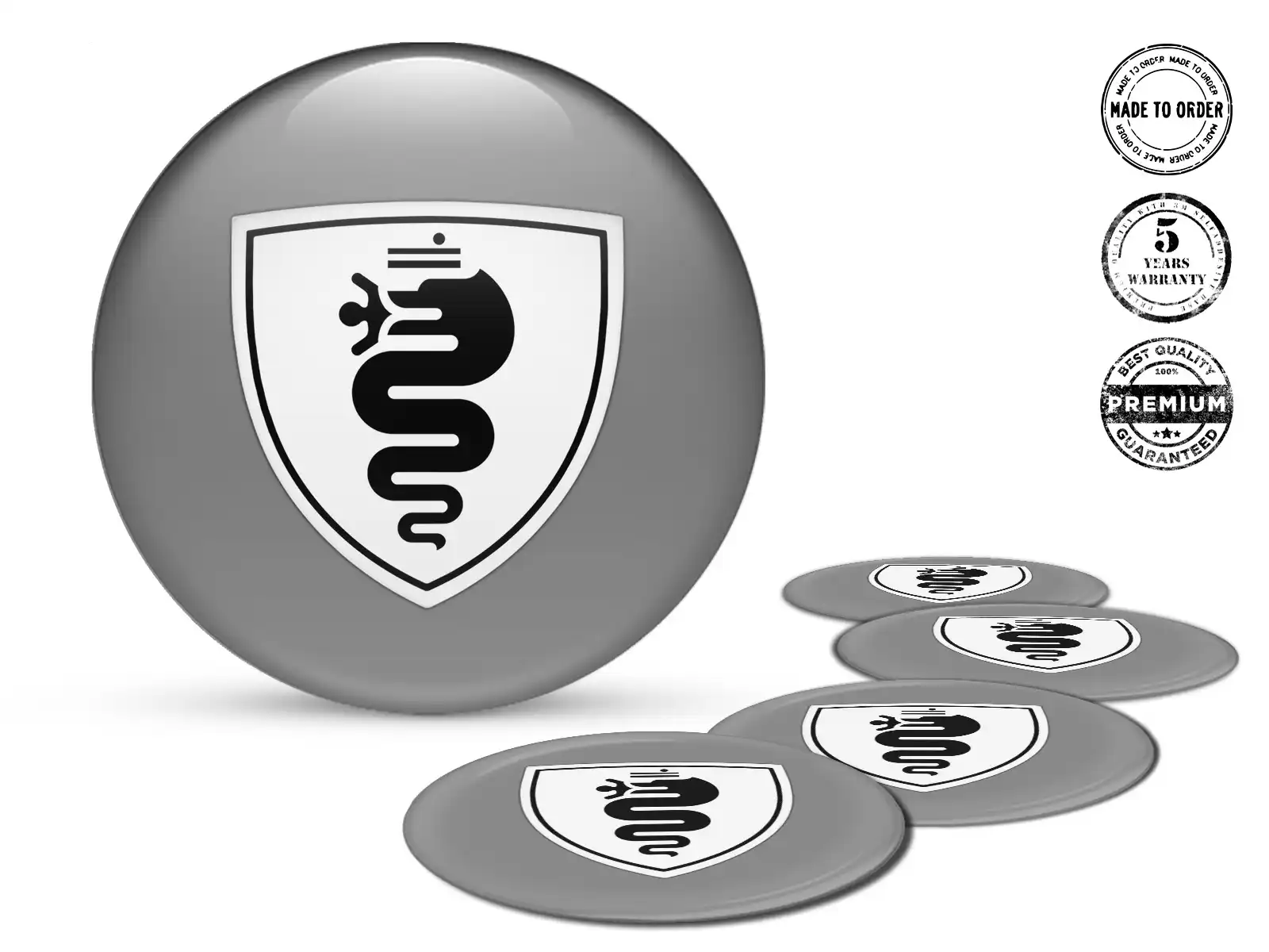 Alfa Romeo Felgenaufkleber Edition Epoxy-Dome-Upgrade